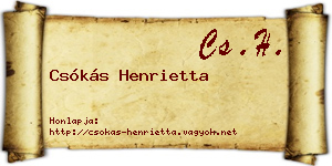 Csókás Henrietta névjegykártya